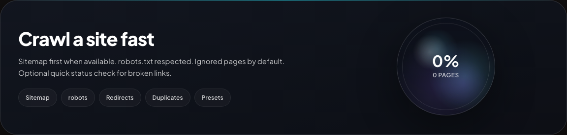 Cat Crawler dashboard with progress summary